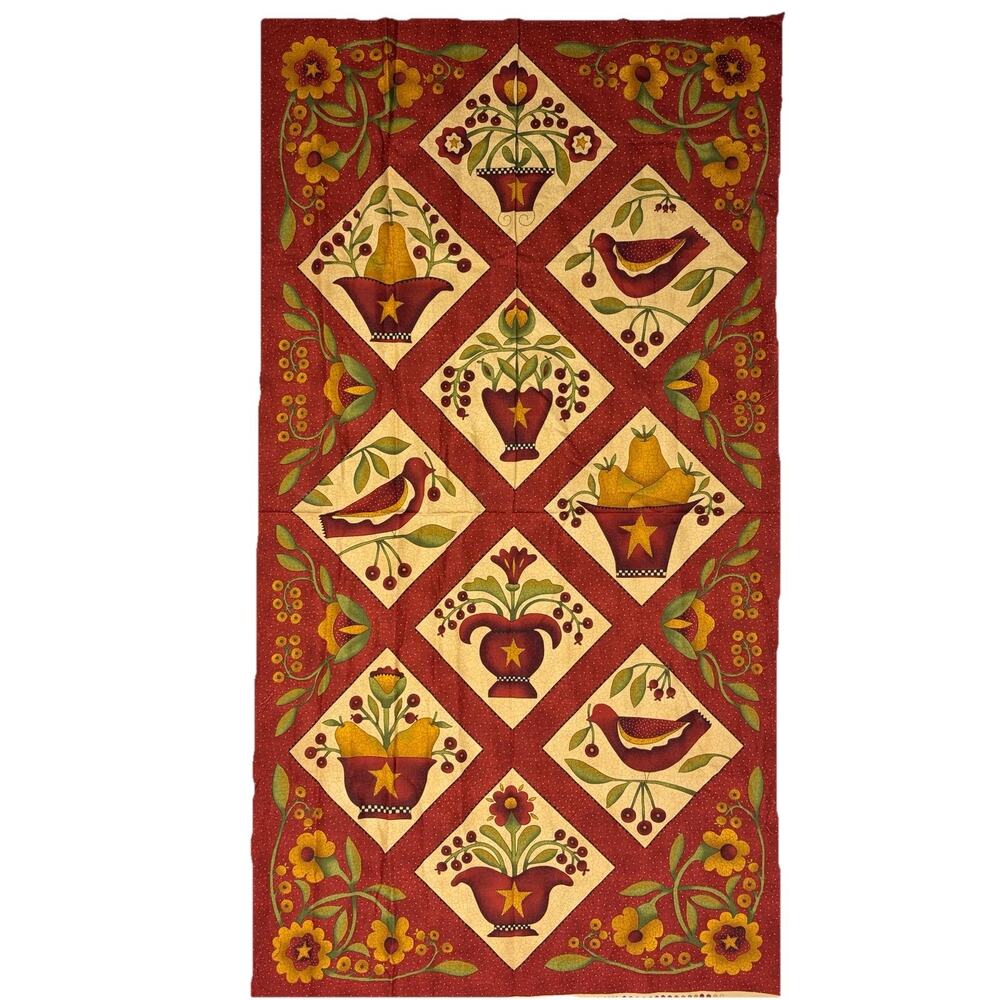 ABUNDANCE by Kathy Schmitz For Moda Pattern 5890 Cotton Fabric Panel 5/8 Yard